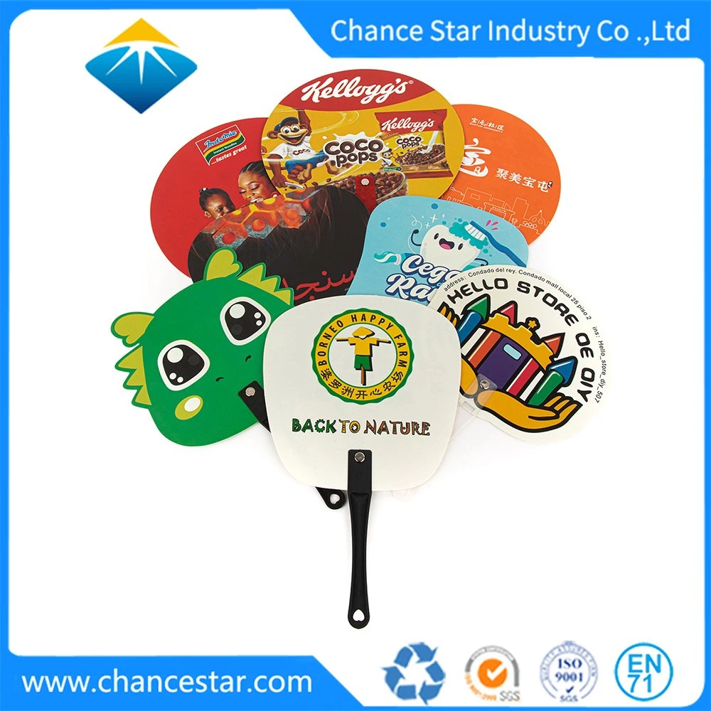 Custom-Chinese-Fan Printed Plastic PP Hand Fans Business Gifts