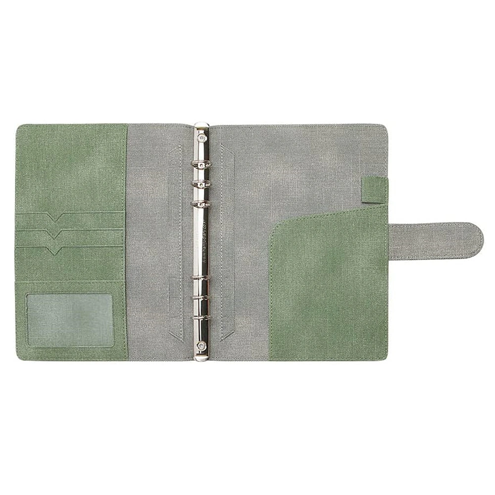 Green rechargeables bordée de journal Journal de l'anneau d'un ordinateur portable5 6 feuilles en vrac liant avec attache magnétique