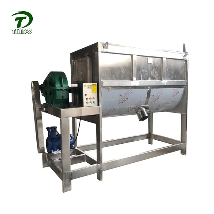 Horizontal Ribbon Blender Mixer Powder Mixing Machine 100 Kg Stainless Steel Double Helical Mixer