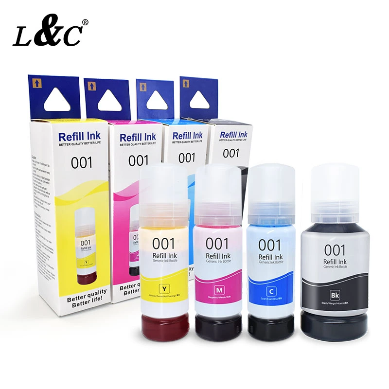 L&C 70ml Black Gray 001 Ep001 Refill Dye Ink for Epson L4150 / 4160 / 6160 /6170 / 6190 Digital Printing