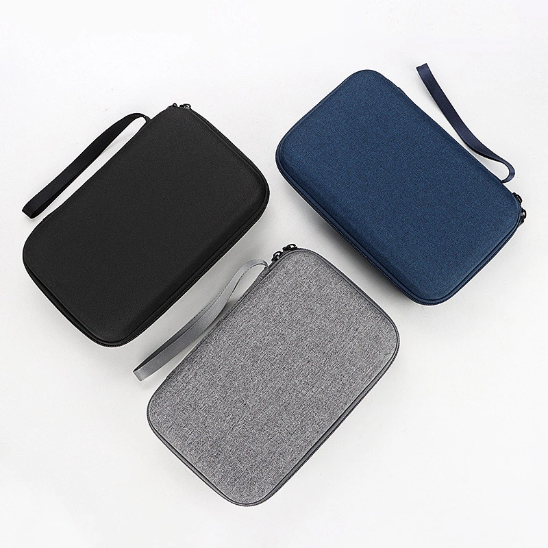 Shockproof EVA Hard Shell Double Layers Digital Accessories Parts Power Bank USB Cable Data Line Flash Hard Disk Organizer Storage Bag Case Box