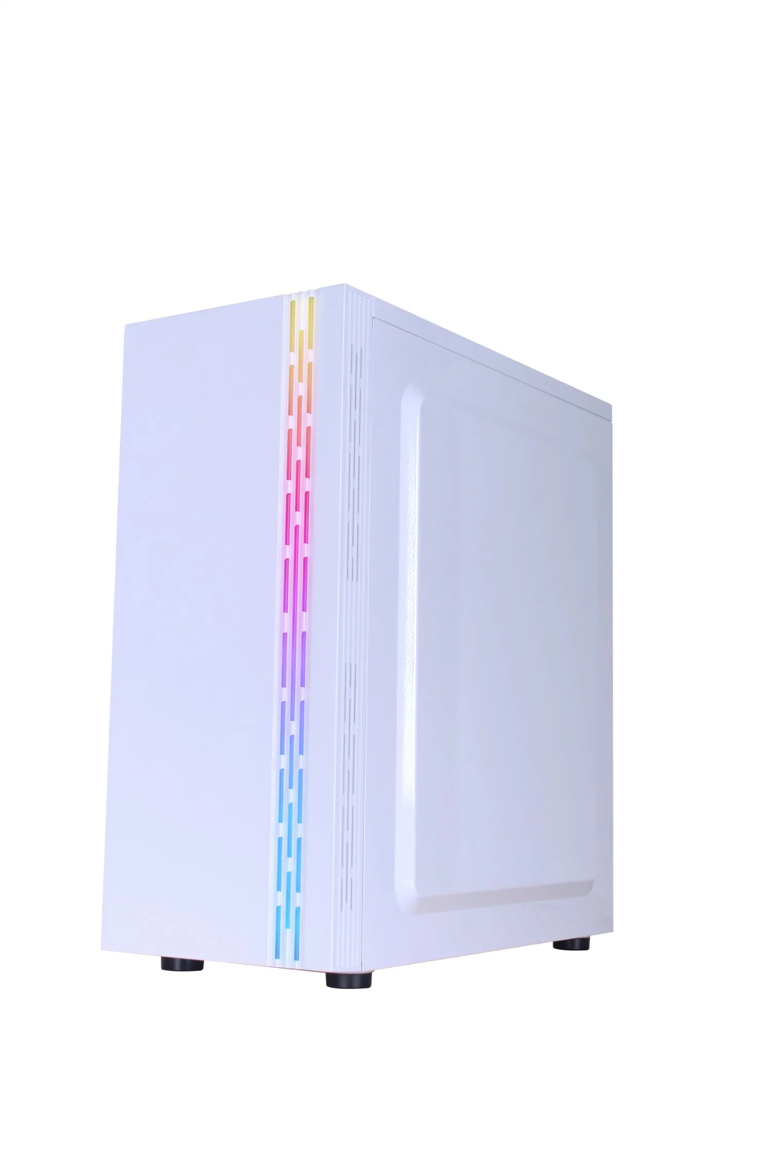 Gaming Case ATX PC Tower White Computer Cabinet with Beautiful LED Strip