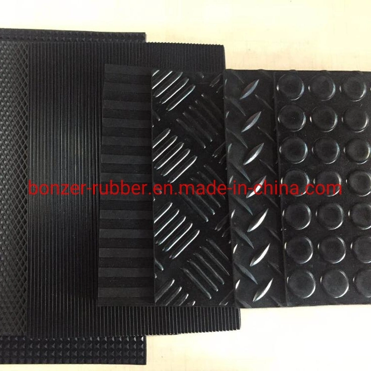 Rubber Anti-Slip Coin/Diamond/ Orange Peel/Wide/Fine Pattern Waterproof Rubber Flooring Mat Sheet