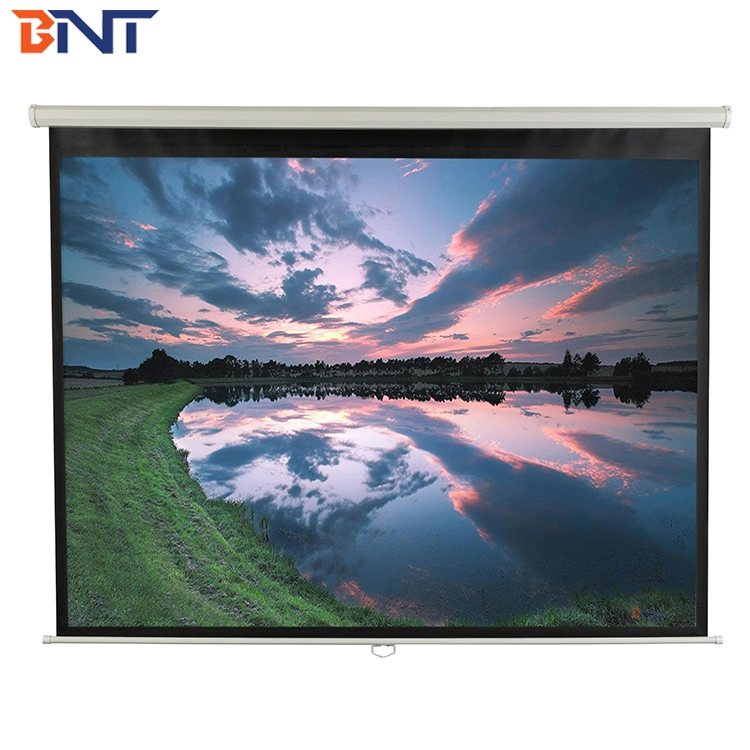 Manual Wall Mount Rolled Down Wall Manual Projector Screen for 4: 3 120 Inch