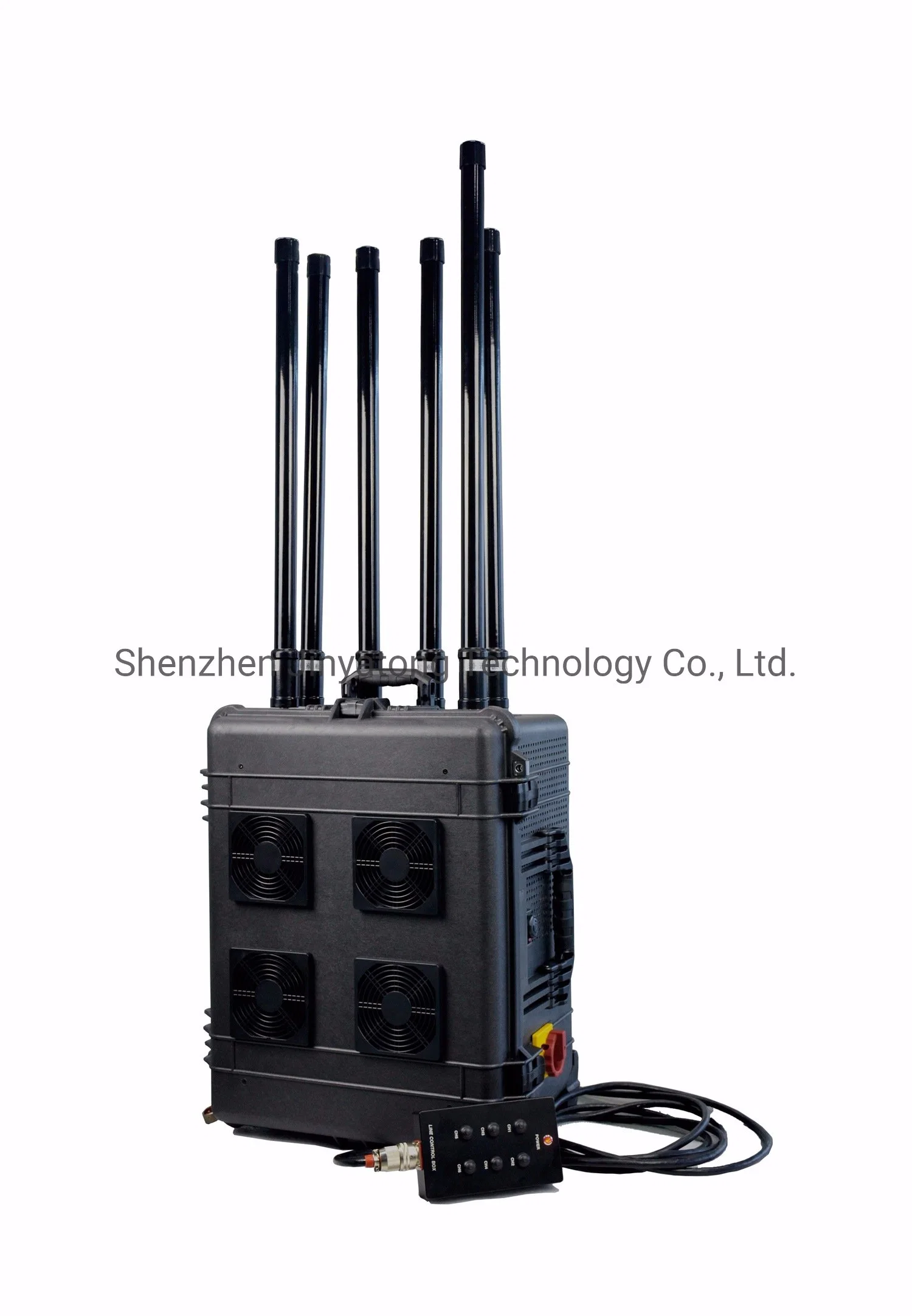 High Power Draw Bar Box 6 Channels Mobile Signal Jammer 300W Exspcially for Drone