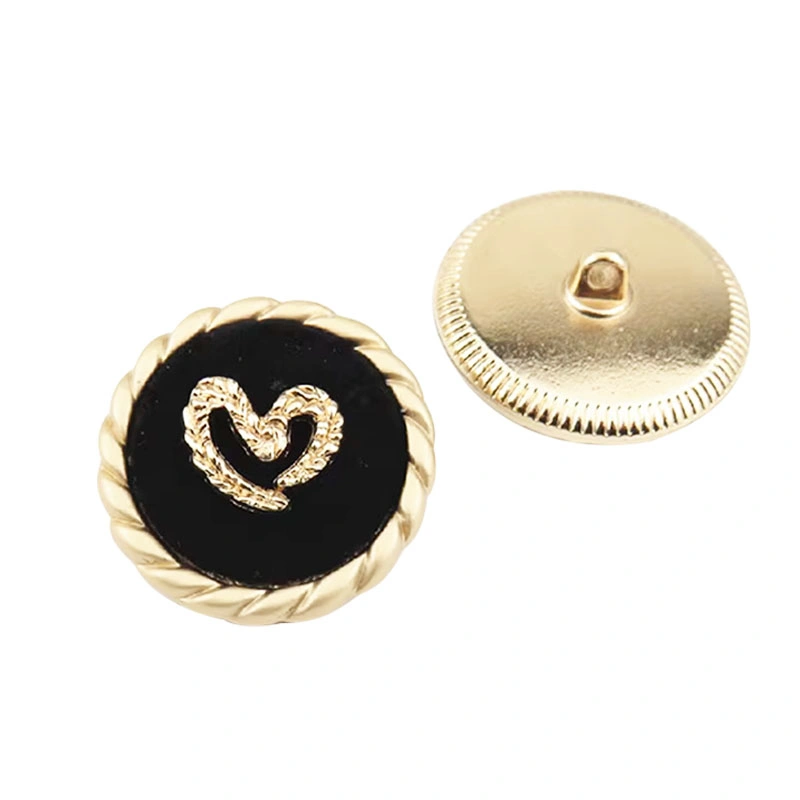 Wholesale/Supplier Gament Accessories Fashion Plastic Sewing Heart-Shape Garment Decorative Metal Shank Button