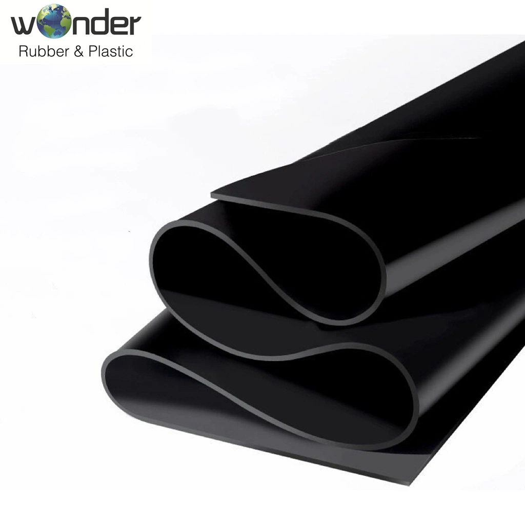 Oil-Resistant Industrial Smooth Black Neoprene Fabric /Cr NBR Rubber Sheet