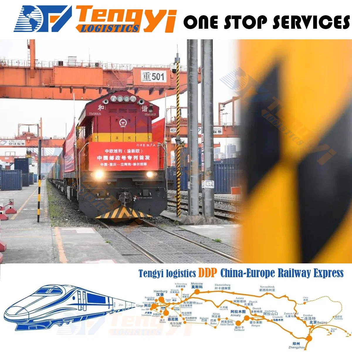 Door to Door Railway Transport Shipping Cost From China to Europecroatia Slovenia Slovakia Poland Customs Clearance Available