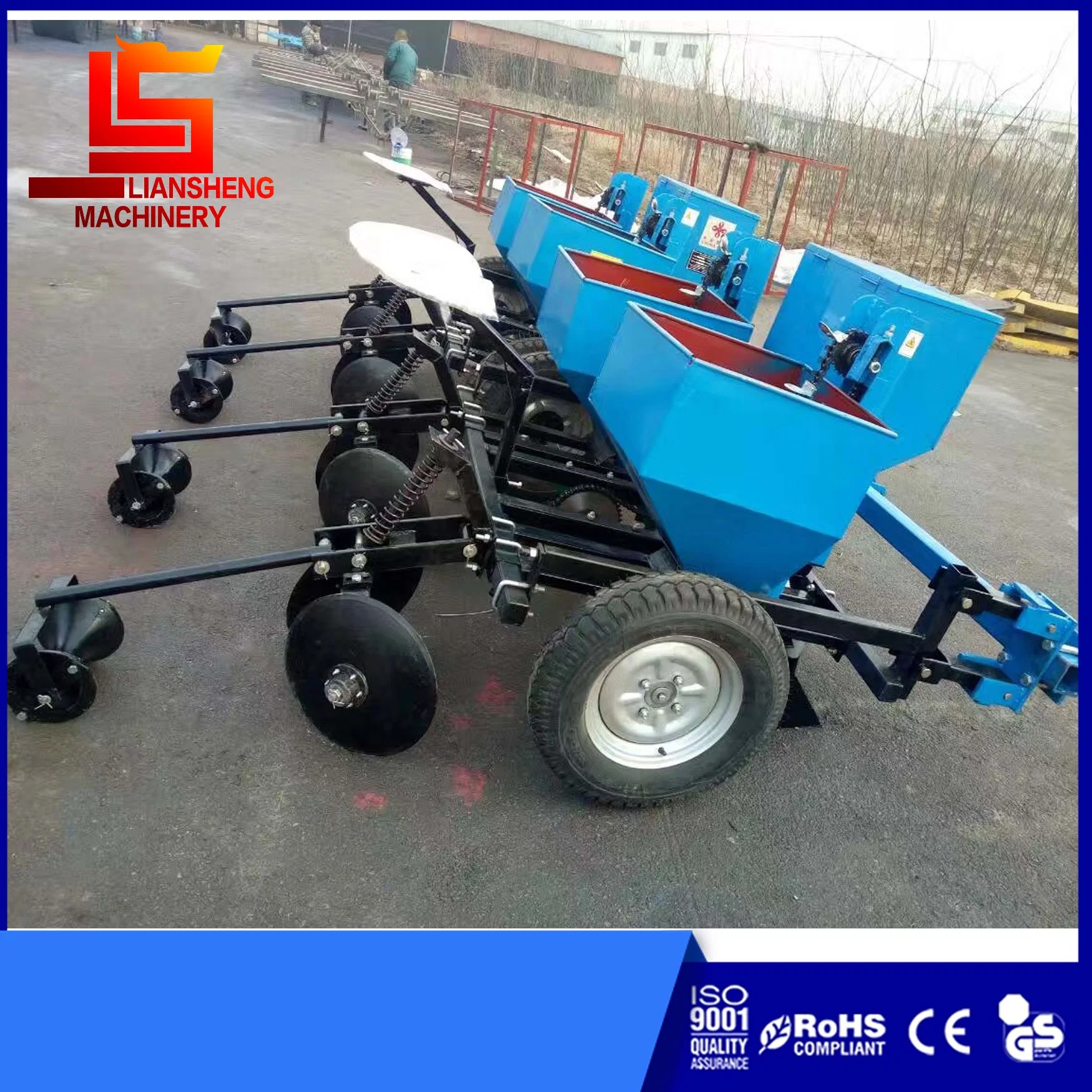 Multi-Function Potato Planter, Integrated Planting Machine for Sowing, Fertilizing, Ridge, Rotary Tillage and Film Mulching