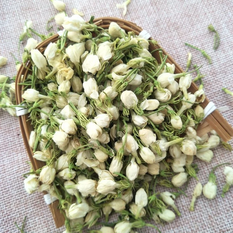 Organic Jasminum Sambac Dried White Jasmine Buds Flower Tea White Dragon Pearl