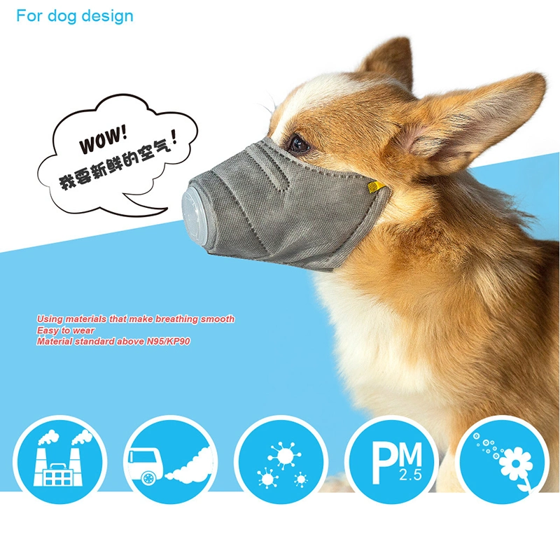 Coffre-fort de sortir de la poussière de fournitures de chien de masque Masque Anti-Fog et de la Haze Bouche respirants chien couvercle de protection