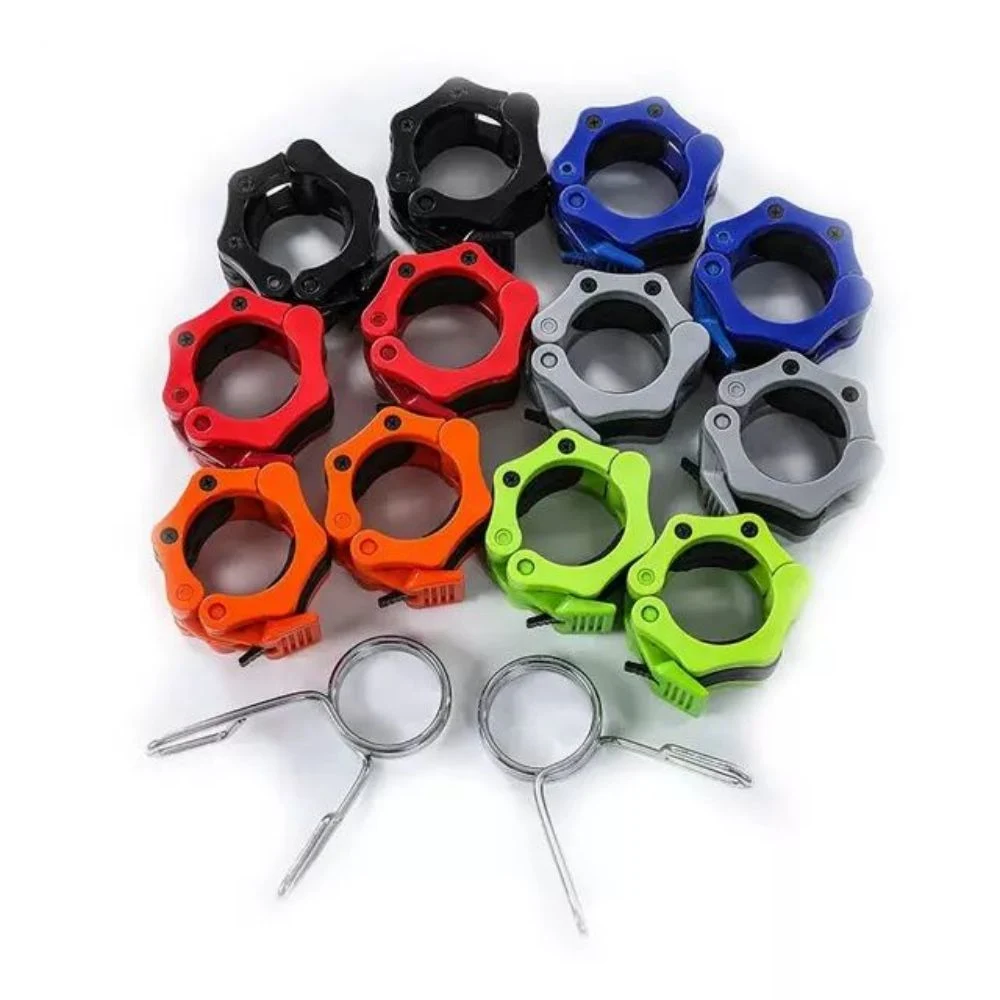 Multi-Colors Non-Slip Fits 2 Inch/50mm Dumbbell Bar Clamps Lock Plastic Customized Unisex Fitness Accessories