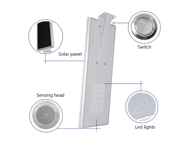 Solar LED Light, Waterproof Solar Powered 20 40 60W Security Street Light with Remote for Exterior Roads Yard Garden Pathway