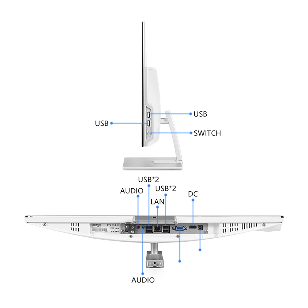 All in One PC Industrial 21.5 23.8 Inch Core I3 I5 I7 Monoblock New Desktop Computer High quality/High cost performance  IPS Screen Portable PC Gamer