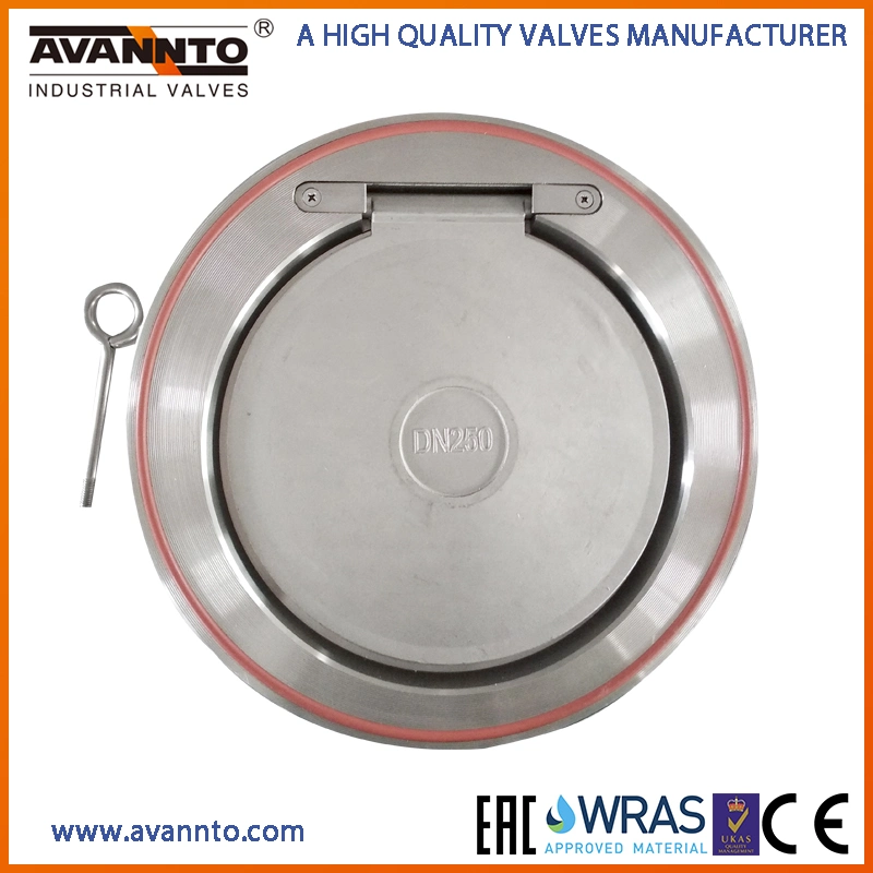 Aço inoxidável/placa dúctil de ferro wafers Dual Plate Butterfly Check Válvula