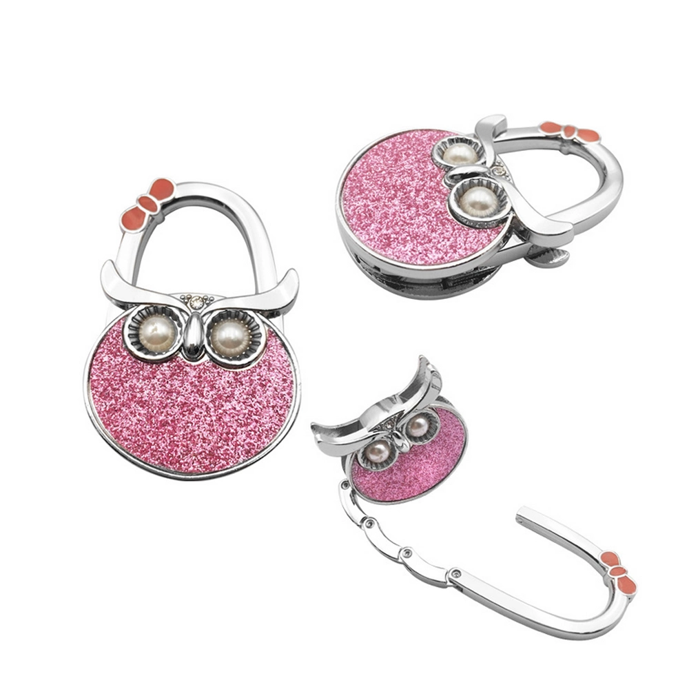 Customized Fashion Bag Accessories 3D Metal Hangbag Hanger Bespoke with Colorful Rhinestone Purse Hook Promotional Gift