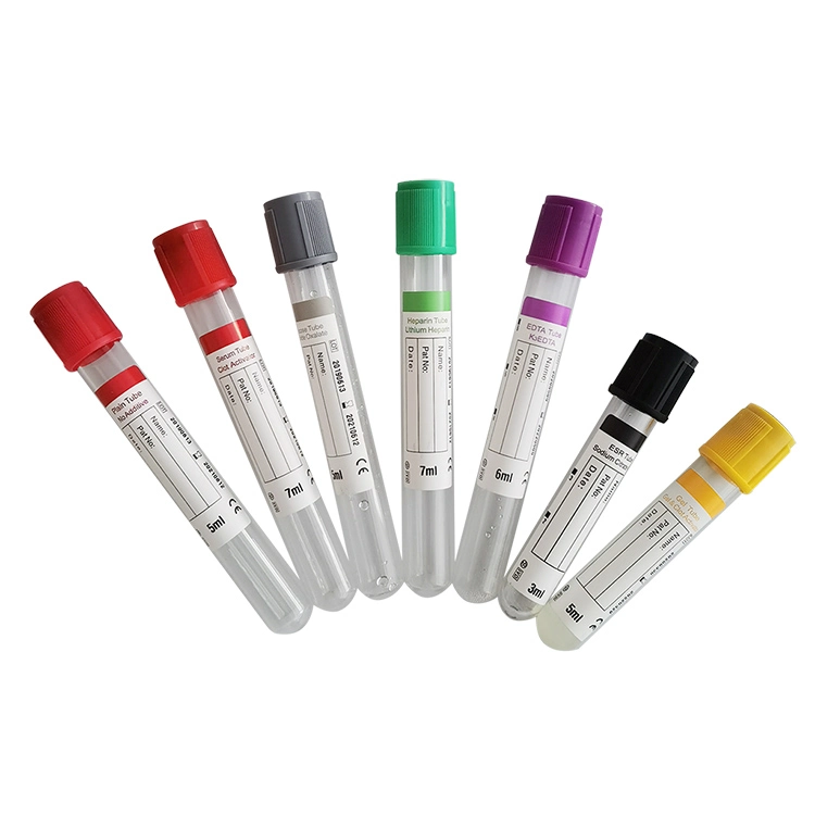 5 ml/10ml Les fournitures de laboratoire jetables Pression négative de vide du tube de collecte de sang