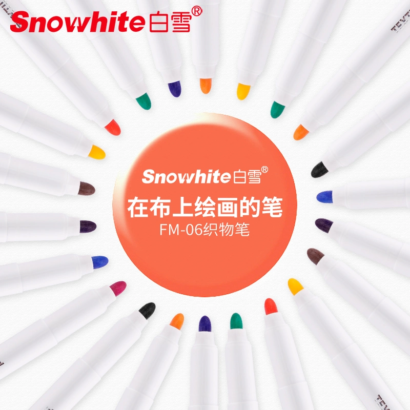 Tejidos de colores marca Snowhhite rotulador de tinta resistente al agua para la pintura y dibujo con rotulador,