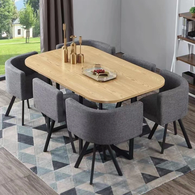 Space Saving Restaurant Furniture Set Modern Dining Room Furniture Set 1 Table 4 Chairs for Home Office Lounge