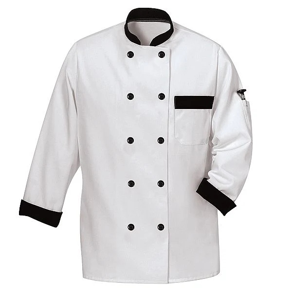 Unisex blanco uniforme del hotel están ajustadas prendas de vestir ropa de Chef de Cocina Kitching