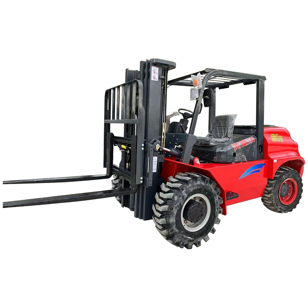 China 3000~5000mm New Tractor Truck Construction Machinery Lifting Equipment Pallet Stacker 4X4 Forklift