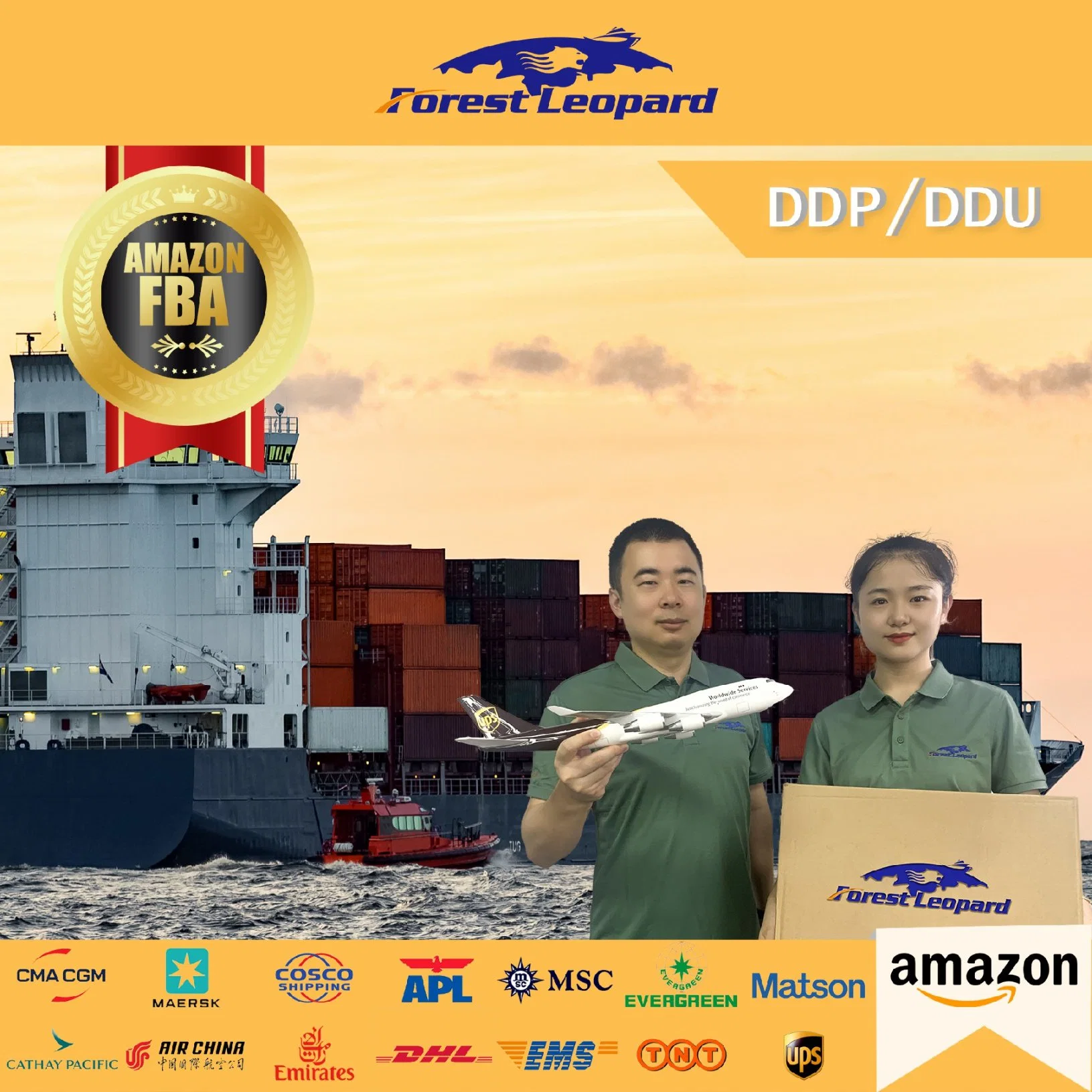 Consolidated Shipping Amazon Fba Forwarder FedEx Courier Agent Logistics Service China Sea Freight DHL to USA