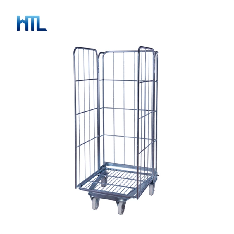 Customized Transport Cargo Storage Nesting Foldable Galvanized Steel Roller Cages