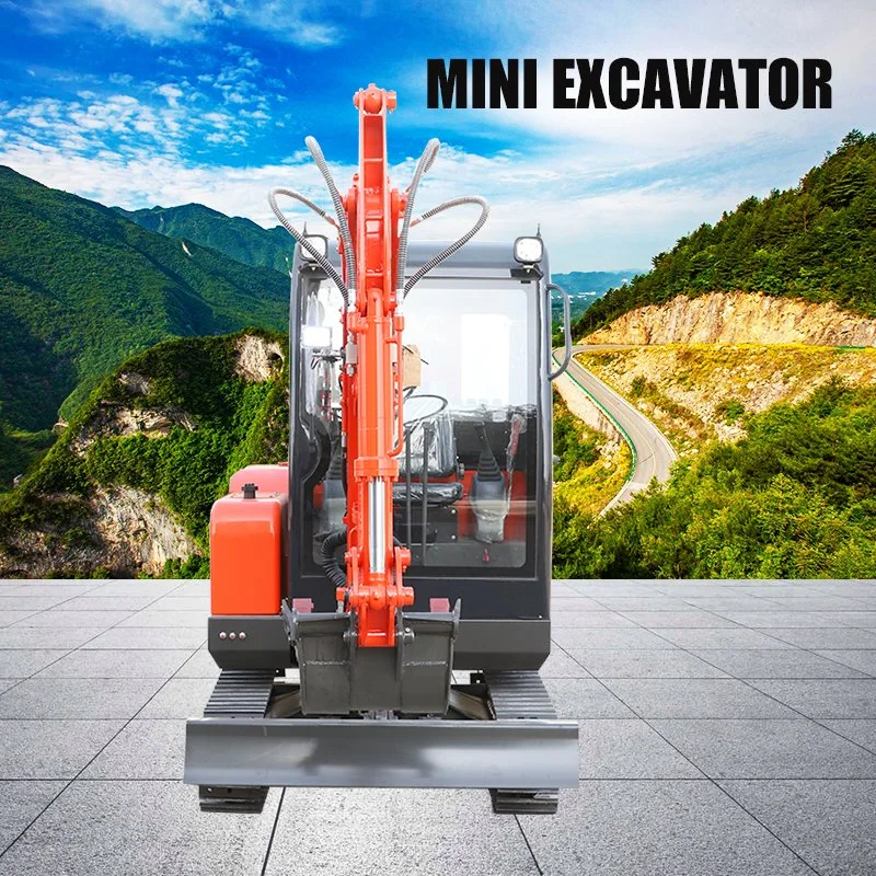 Cheap Construction Small/Mini Compact Excavator for Broken Road and Ground Concrete with Breaker Hammer