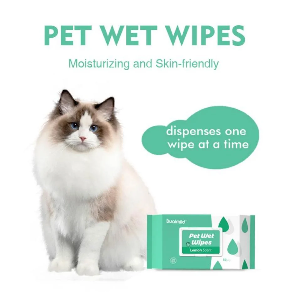Produtos para animais de estimação Limpeza corporal biodegradável toalhetes húmidos para animais de estimação