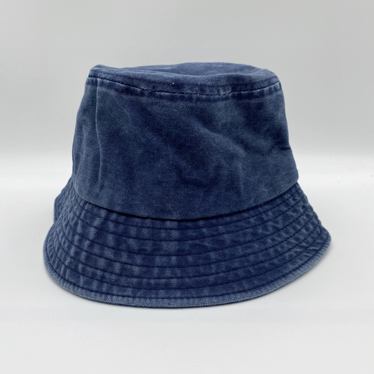 Wholesale/Supplier New Blue Artsy Retro Flat Top Broken Fisherman Hat Flat Top Small Cornice Sunshade Basin Hat