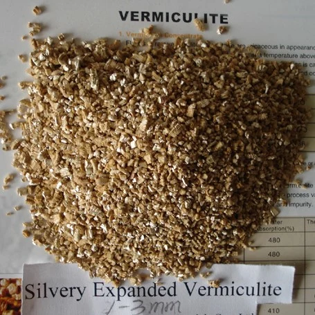 Bétons légers d'alimentation en usine pour l'isolant de vermiculite dans les aciéries Plaquettes de frein utilisé a élargi la vermiculite Vermiculite élargi argenté