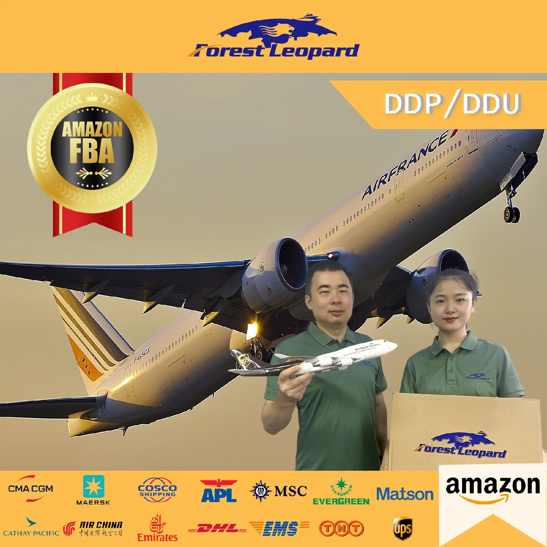 Professionnel Chine Forwarding Agent Air Freight frais d'expédition Tarifs Chine Vers l'Europe, États-Unis, Australie avec le service DDP