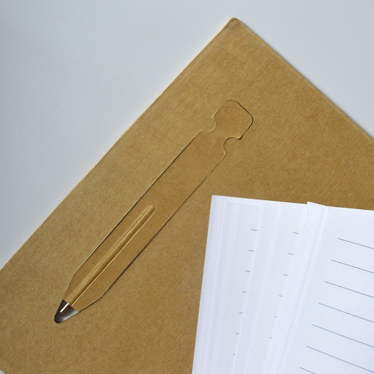 Papel Kraft Cobrir Papelaria produto Notebook com caneta logotipo personalizado imprimindo