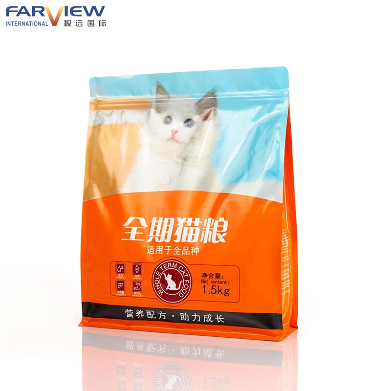 Plastic Biodegradable Zip-Lock Laminated Dog Cat Food Packaging Packing Pet