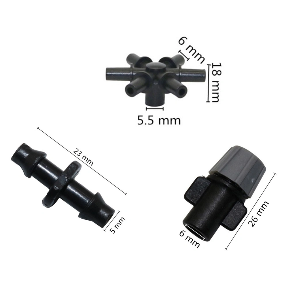 Cepillo Multi Vertical Kit de nebulización con varilla de soporte de efecto invernadero de Jardín de los rociadores de riego Fogger