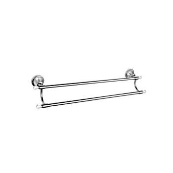 Ortonbath Diamond Glass Crystal Rose Gold Bathroom Hardware Set Includes 24 Inches Adjustable Towel Bar, Toilet Paper Holder, Towel Ring Bathroom Accessories