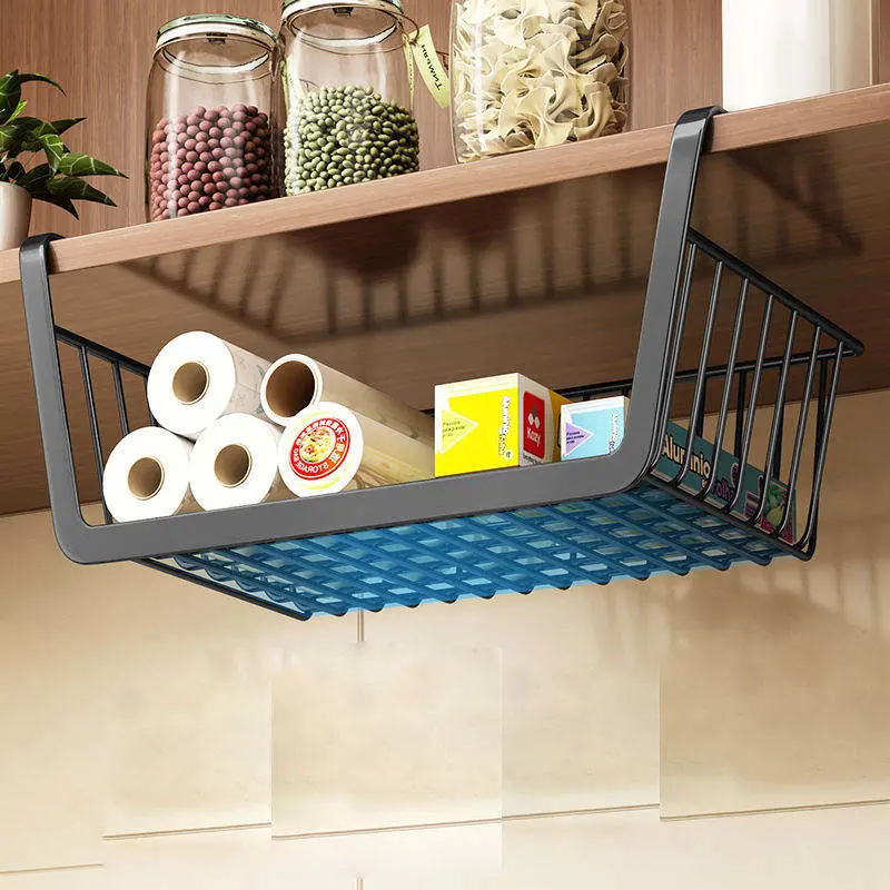 Kitchen Multifunctional Hanging Under Shelf Spice Jar Wire Storage Basket Set