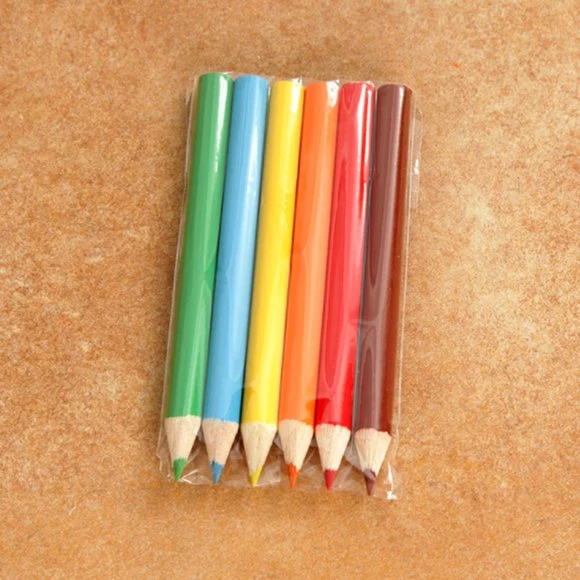 Promotional 3.5 Inch Color Pencil Set, 6 PCS Paint Colour Pencil Set