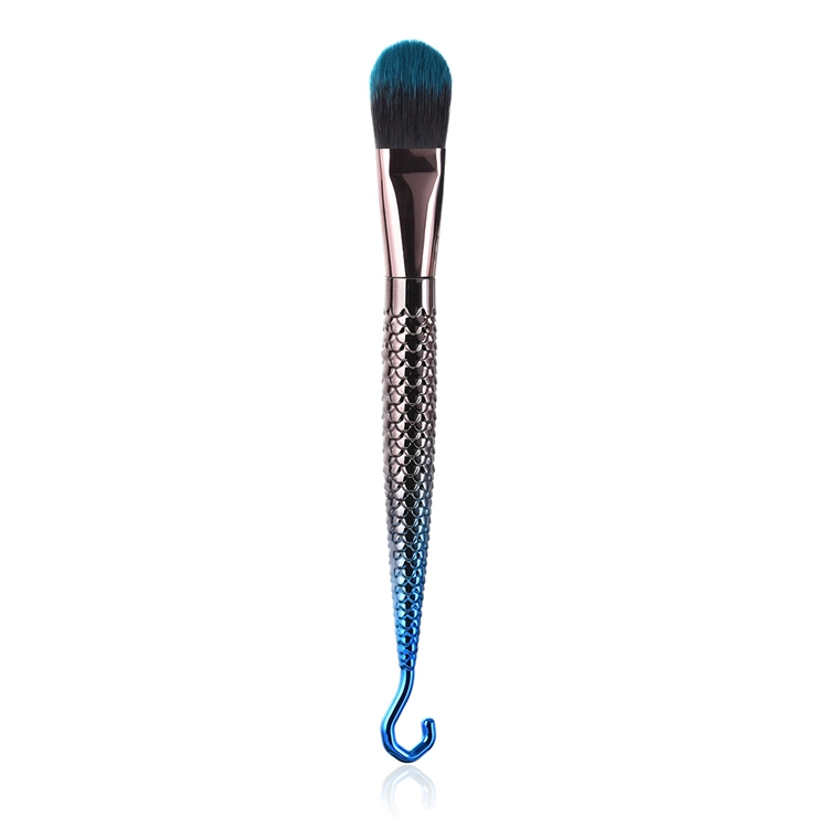 1PC PRO Fish Scale Hook Brush Soft Nylon Hair Powder Foundation Blusher Makeup Brush Cosmetic Tool