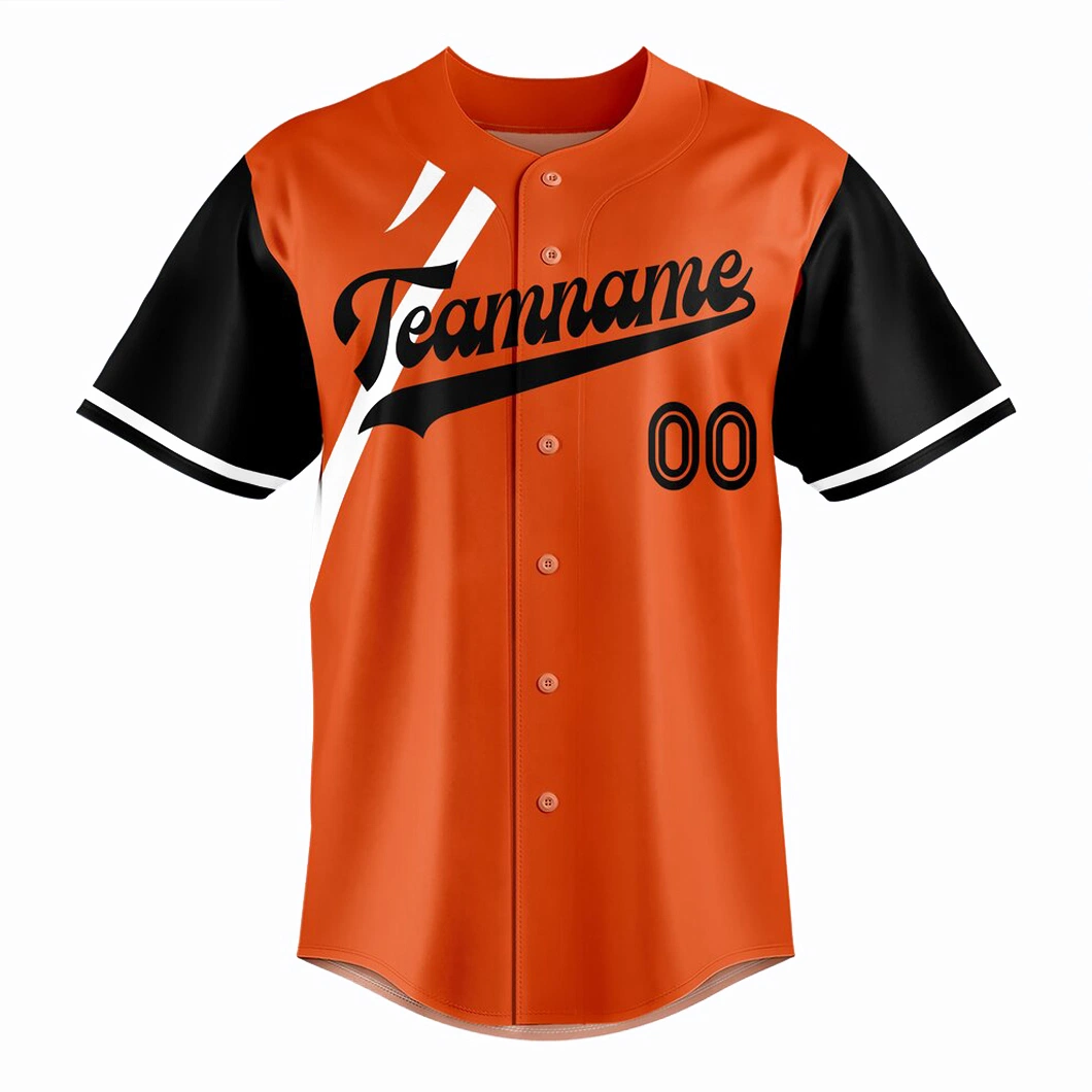 100 % polyester Custom Your Own Design impression de maillots de baseball sublimés Maillot de baseball