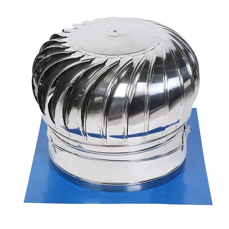 No Power Roof Turbo Fan Wind Turbine Ventilator for Warehouse with Base Plate 500mm Roof Exhaust Fan