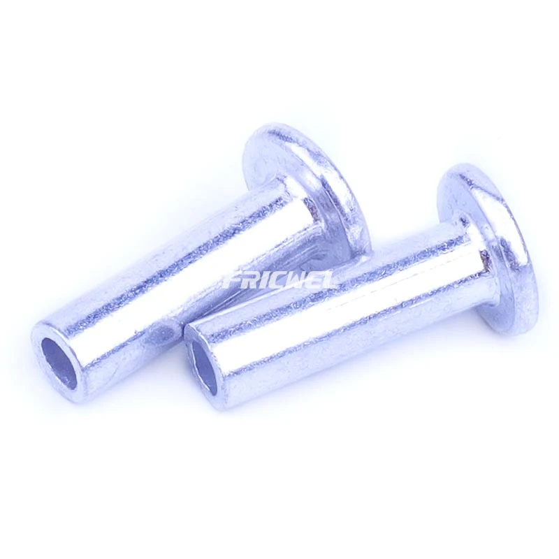 Fricwel Auto Parts remache de aluminio semi remache tubular del disco de embrague embrague remache remache frente a precio de fábrica de remaches de cabeza plana