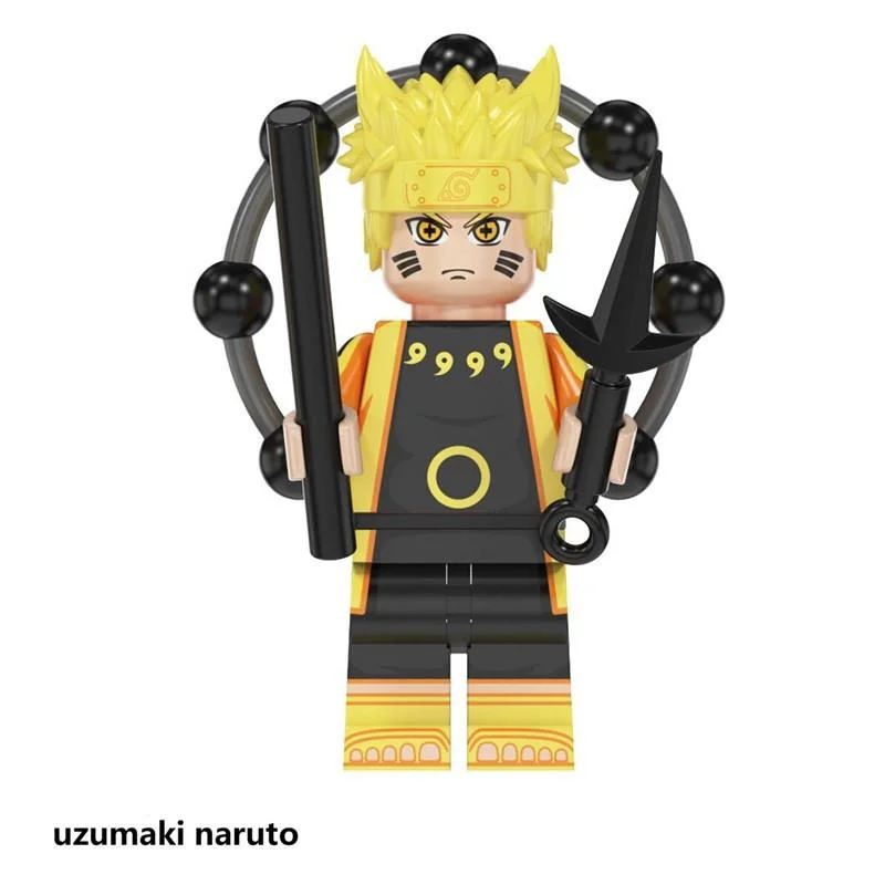 Conjunto de bloques de construcción Miriat Sasuke Kakashi Akatsuki Bricks Anime Mini Figuras de acción Cabezas de ensamblaje Juguetes Regalos de cumpleaños para niños