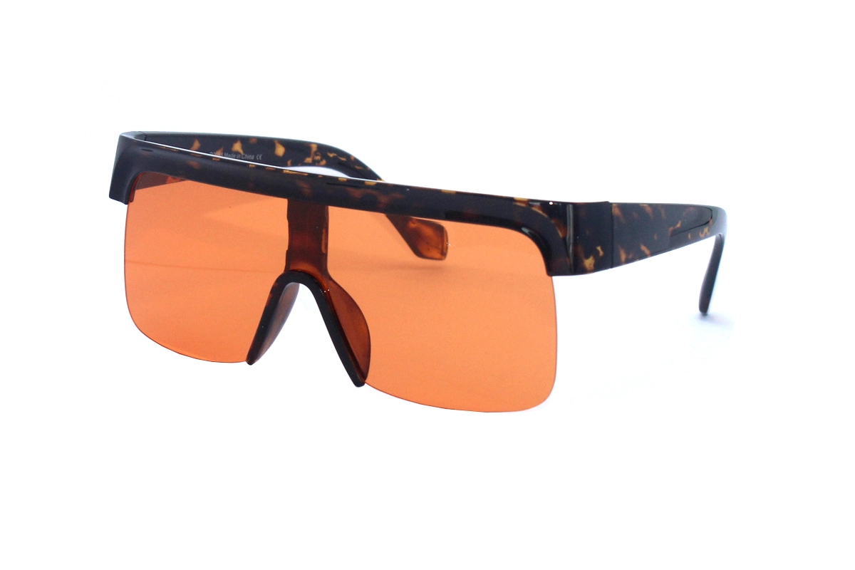 Gafas de sol Unisex One Piece Frame Shield Tortoise Temple asequibles