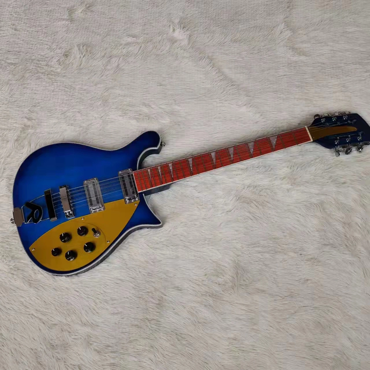 Custom 12 cuerdas Guitarra eléctrica Ricken en color azul de estilo 660.