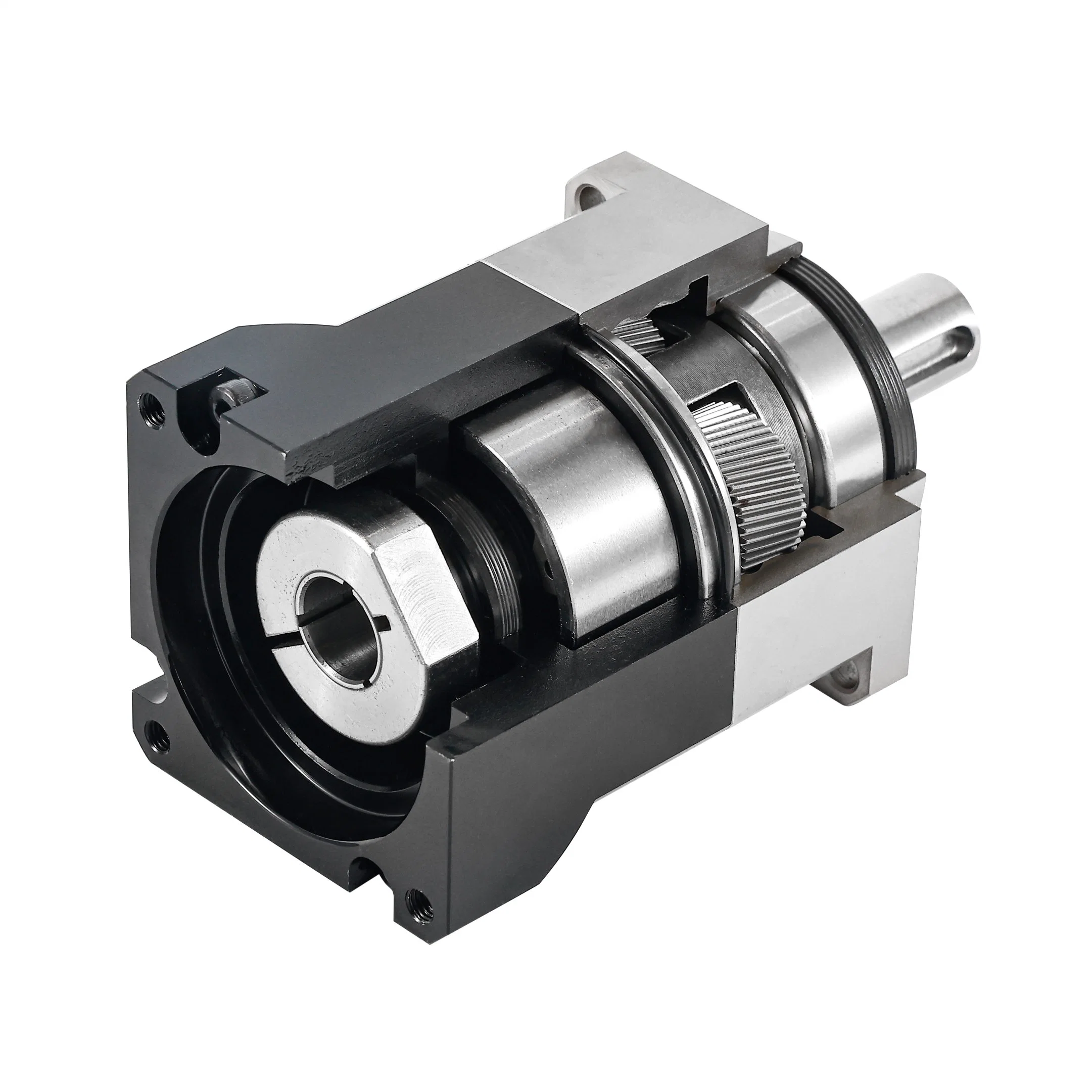 Drehzahlverhältnis 15-100: 1 Helical Planet Nb115mm Reducer für Servomotor DC CNC Rundflansch Planetengetriebe Getriebe