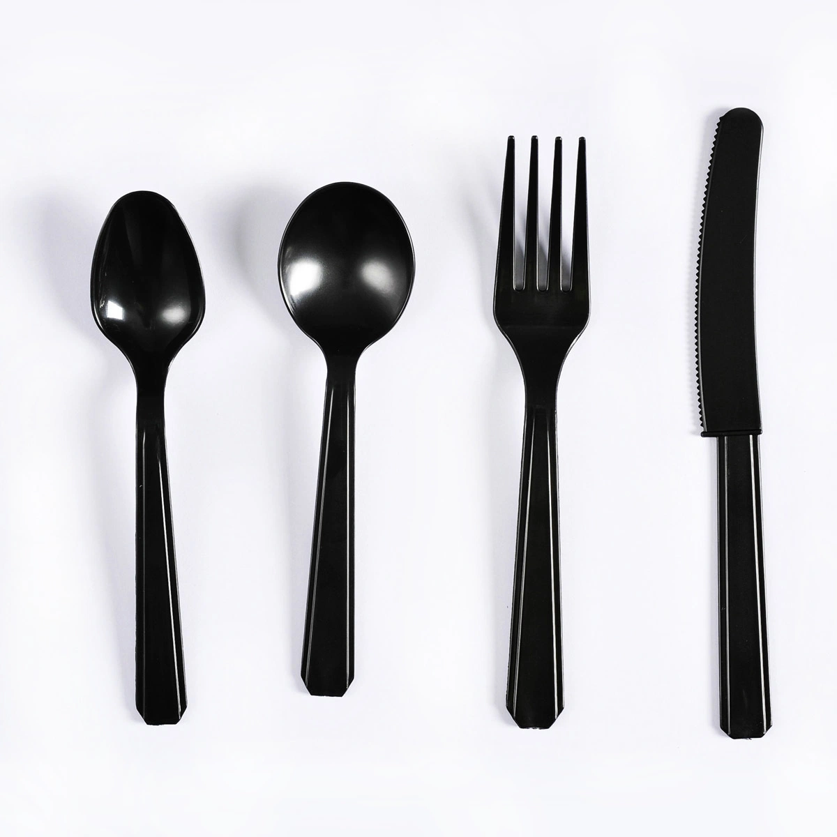 Disposable OEM PP/PS/PLA Flatware Cutlery Sets Flight Plastic Spoon Fork and Knife Kit Plastic Cutlery Packaging