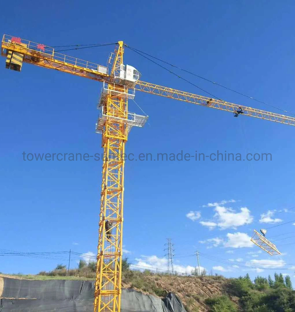 Chinese Tower Crane Manufacturer Suntec Construction Tower Crane with Jib Length of 60 Meters 8 Tons Qtz80