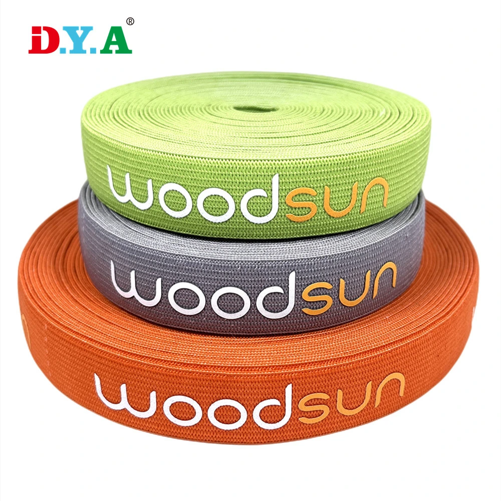 Eco-Friendly Material Ployester Crochet Elastic Printing Color Knitted Elastic for DIY Sewing