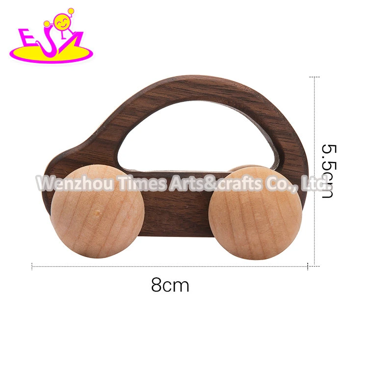 Educación temprana sensorial Mini Eco-friendly Walnut coche de madera de juguete para Niños W04A612